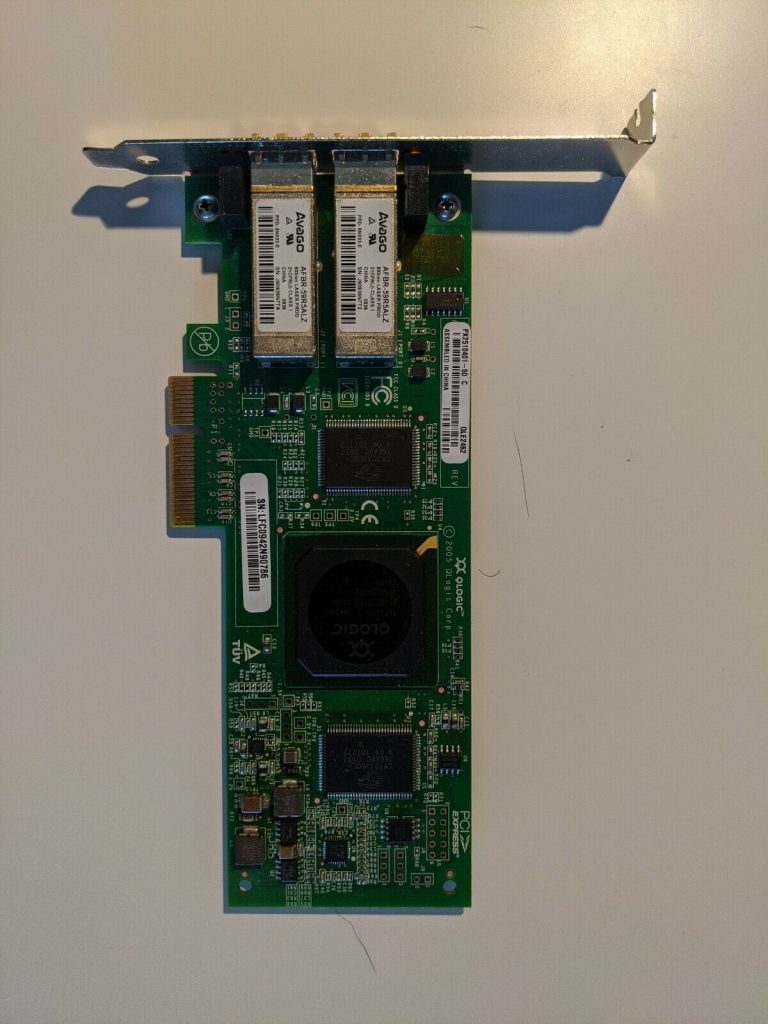 QLogic 4Gbps Dual Port PCIe HBA Fibre Card P/N:PX2510401-06E