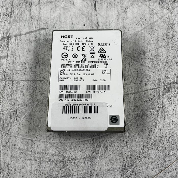 HGST 800GB 6G SAS 2.5″ SSD - Image 1