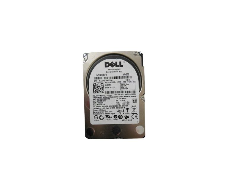 Dell 146GB 10000RPM SAS 6Gb/s Hot-Pluggable Single Port (512n) 2.5-Inch Hard Drive
