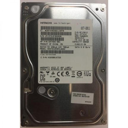 Hitachi 500GB 7.2K RPM 6.0Gbps 3.5" SATA Desktop Hard Drive Hitachi 500GB 7.2K RPM 6.0Gbps 3.5" SATA Desktop Hard Drive