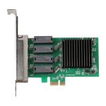 sLIFE 10/100/1000Mbps 4 Port Gigabit Ethernet PCI-e X1 Network Interface Card for Desktop PC/Server/Workstation Compatible with X1, X4,X8, X16 Slot
