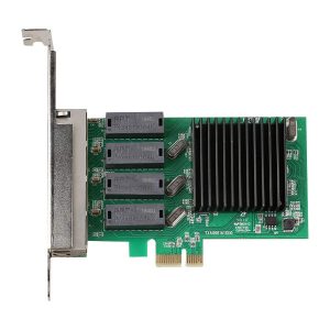 sLIFE 10/100/1000Mbps 4 Port Gigabit Ethernet PCI-e X1 Network Interface Card for Desktop PC/Server/Workstation Compatible with X1, X4,X8, X16 Slot sLIFE 10/100/1000Mbps 4 Port Gigabit Ethernet PCI-e X1 Network Interface Card for Desktop PC/Server/Workstation Compatible with X1, X4,X8, X16 Slot