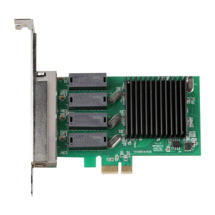 sLIFE 10/100/1000Mbps 4 Port Gigabit Ethernet PCI-e X1 Network Interface Card for Desktop PC/Server/Workstation Compatible with X1, X4,X8, X16 Slot sLIFE 10/100/1000Mbps 4 Port Gigabit Ethernet PCI-e X1 Network Interface Card for Desktop PC/Server/Workstation Compatible with X1, X4,X8, X16 Slot