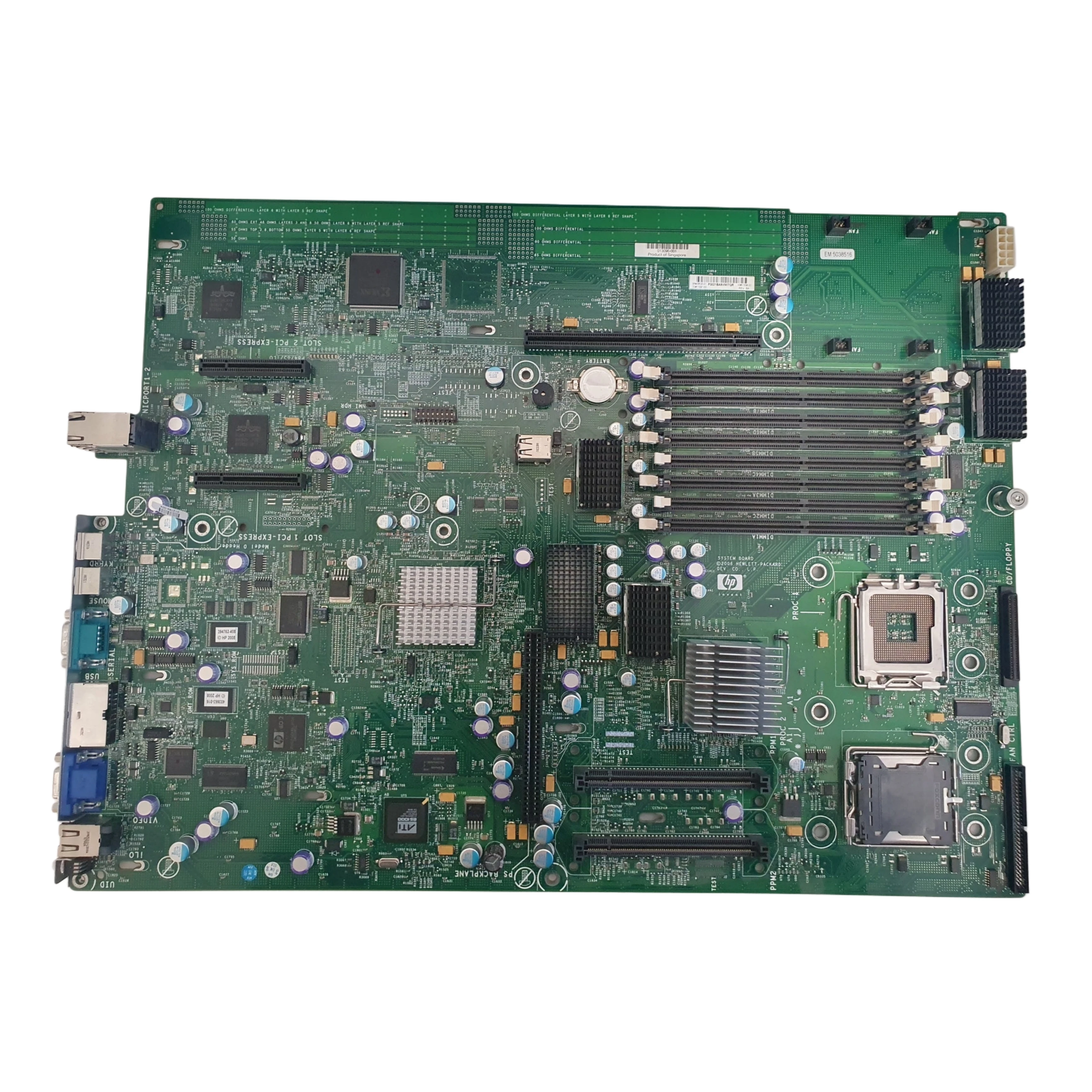 HP DL380 G5 System Board (w/proc cage) Mother Board HP DL380 G5 System Board (w/proc cage) Mother Board - Image 1