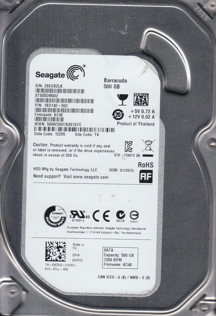Seagate 500GB SATA 3.5 Hard Drive /B6 Seagate 500GB SATA 3.5 Hard Drive /B6 - Image 1