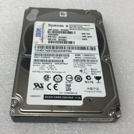 IBM 600GB 10K RPM 2.5" SAS HDD HARD DRIVE /B6 IBM 600GB 10K RPM 2.5" SAS HDD HARD DRIVE /B6