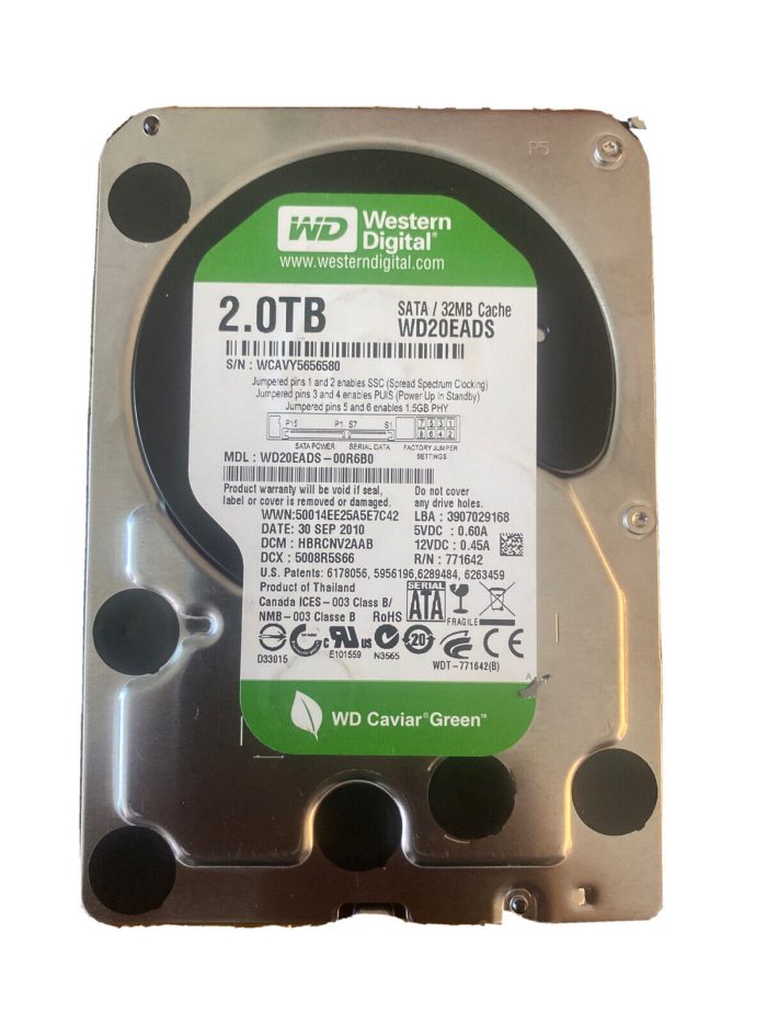 Western Digital 2TB 5.4K RPM 32MB Cache SATA 3.5" Hard Drive /B6 - Image 1
