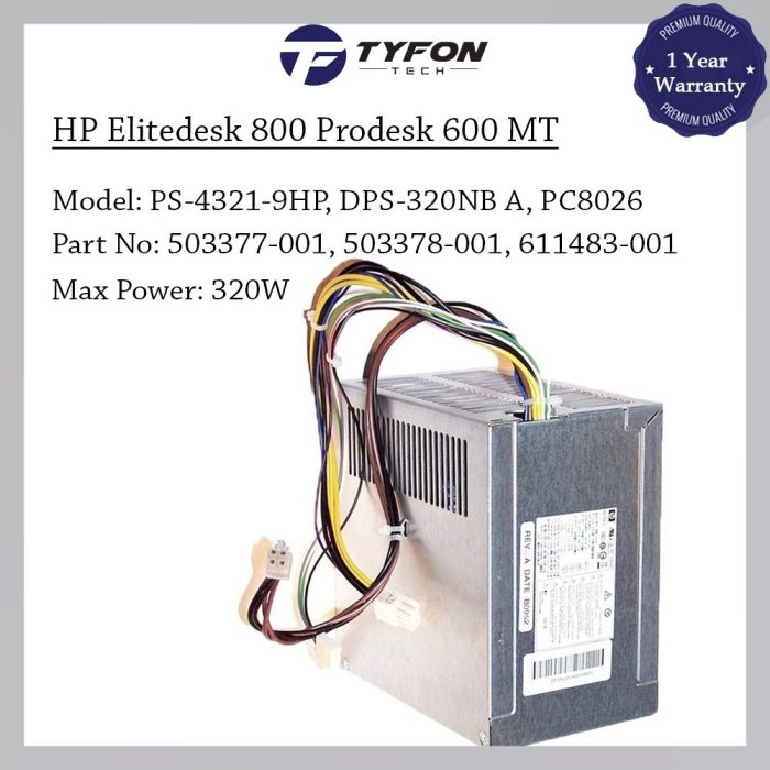 HP Elitedesk 800 Prodesk 600 G1 MT Tower Power Supply PSU HP Elitedesk 800 Prodesk 600 G1 MT Tower Power Supply PSU - Image 1