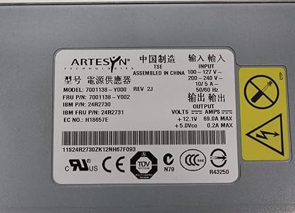 IBM 24R2730 x3650 835W Hot Swap Power Supply IBM 24R2730 x3650 835W Hot Swap Power Supply