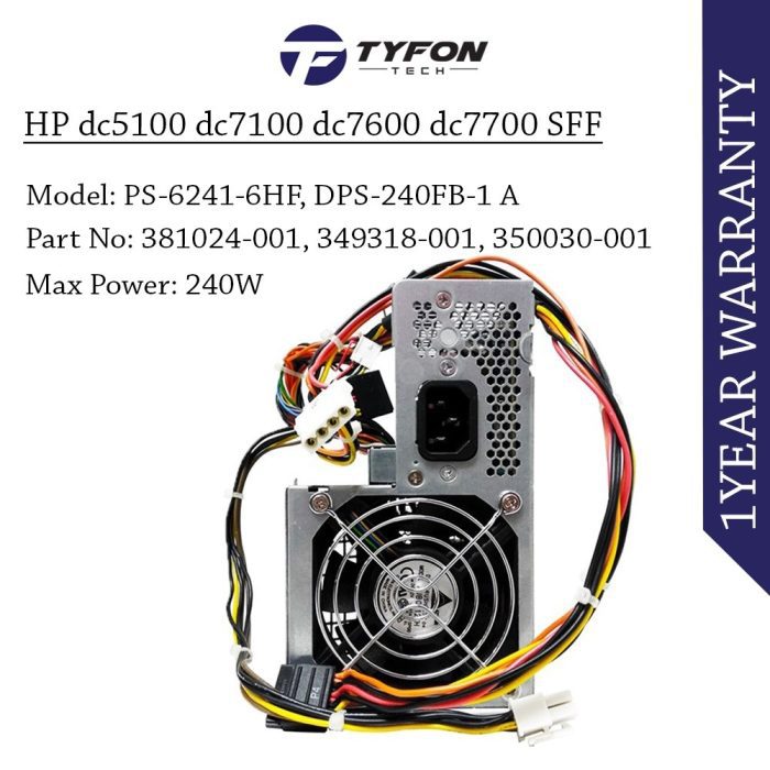 HP dc5100 dc7100 dc7600 dc7700 SFF Power Supply PSU 240W HP dc5100 dc7100 dc7600 dc7700 SFF Power Supply PSU 240W - Image 1