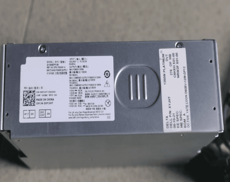 XYJHT 0XYJHT 1350W Power Supply For Dell XPS8950 3910 T3660 R13 R14 D1350EPF-00