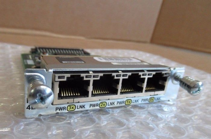 Cisco HWIC-4ESW 800-24193-02 4-Port Single WIde Interface Card - Image 1