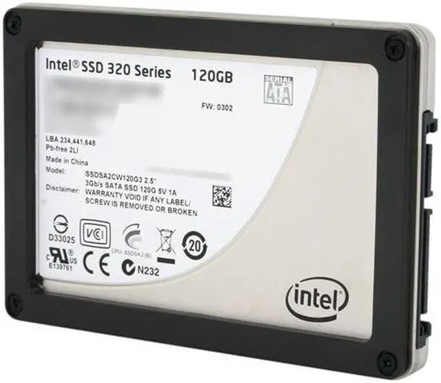 Intel 320 Series 2.5" 120GB SATA II MLC Internal Solid State Drive (SSD) SSDSA2CW120G3