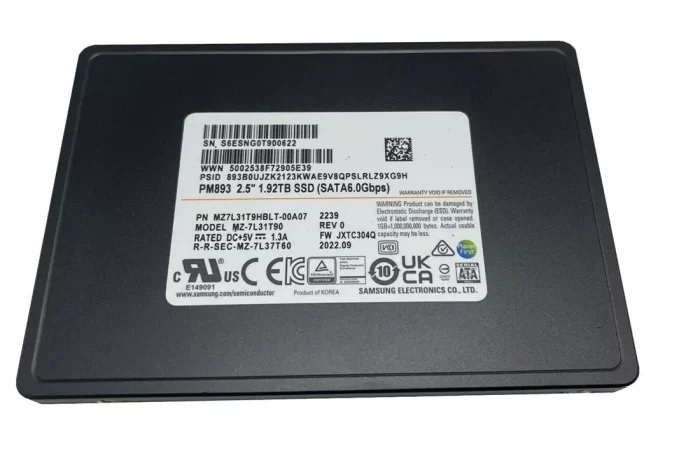 Samsung PM883 2.5'' MZ7LH1T9HMLT - SSD - 1.92 TB - SATA 6Gb/s Refurbished