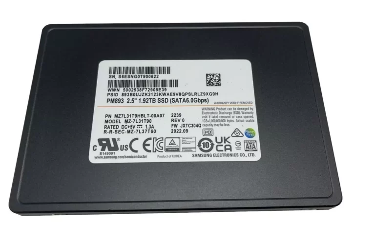 Samsung PM883 2.5'' MZ7LH1T9HMLT - SSD - 1.92 TB - SATA 6Gb/s Refurbished