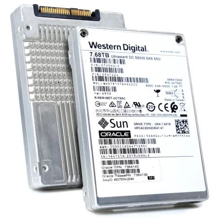 Western Digital Ultrastar DC SS530 0P41424 7.68TB 1 DWPD SAS 12Gb/s 3D TLC 2.5in Western Digital Ultrastar DC SS530 0P41424 7.68TB 1 DWPD SAS 12Gb/s 3D TLC 2.5in