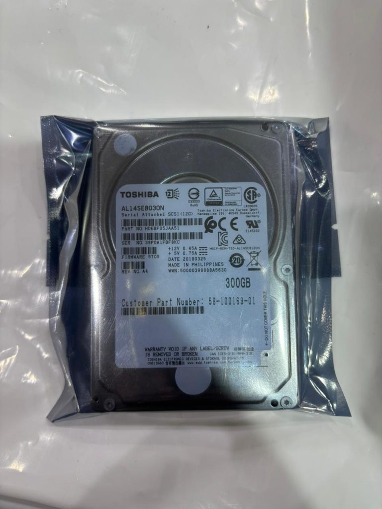 TOSHIBA 300GB 10K SAS 12G 2.5in HDD HDEBF05JAA51 58-100169-01