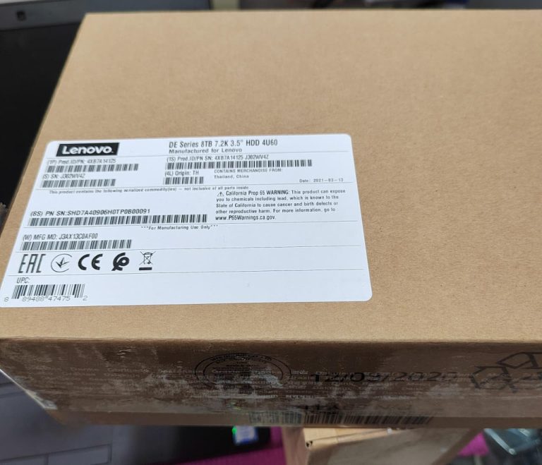 (NEW) Lenovo ThinkSystem DE Series 8TB 7.2K 3.5" HDD 4U60 4XB7A14125