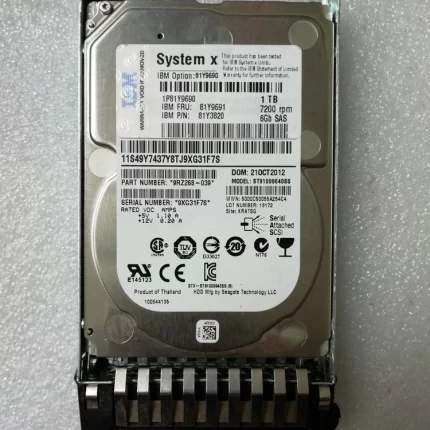 IBM SERVER HDD 1TB 2.5'' 7.2K 6Gbps SAS 9RZ268-039