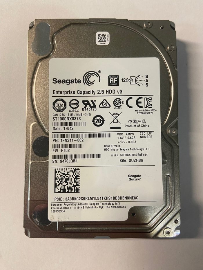 Seagate 1TB 7200 RPM SAS 2.5" V3 HDD 1FN211-002